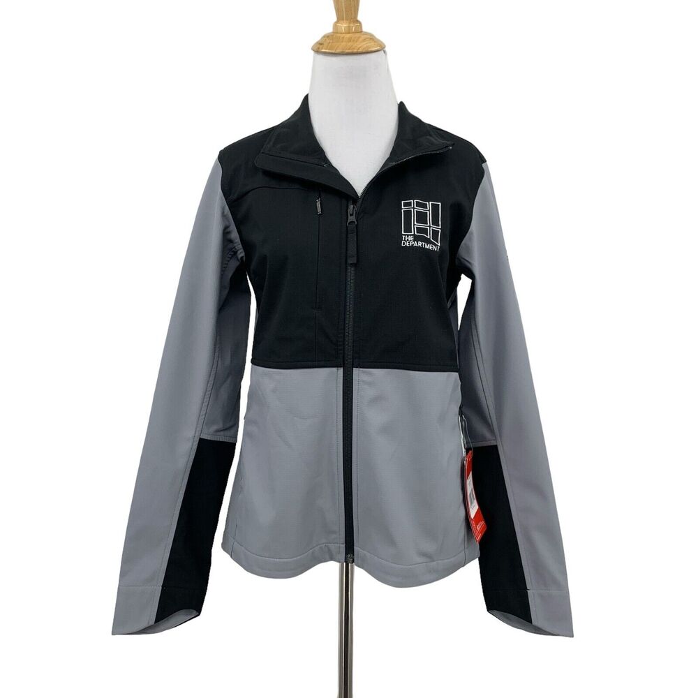 The North Face Jacket Womens S Small Gray Black Castle Rock Soft Shell Full Zip